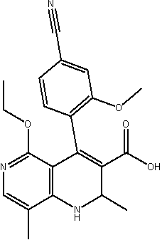 4-(4-cyano-2-methoxyphenyl)-5-ethoxy-2,8-dimethyl-1,4-dihydro-1,6-naphthyridine-3-carboxylic acid